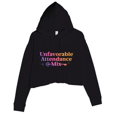 Unfavorable Attendance Mix Crop Fleece Hoodie