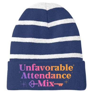 Unfavorable Attendance Mix Striped Beanie with Solid Band