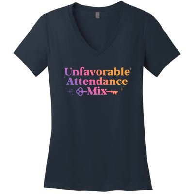 Unfavorable Attendance Mix Women's V-Neck T-Shirt