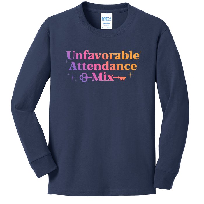 Unfavorable Attendance Mix Kids Long Sleeve Shirt