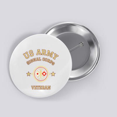 U.S Army Military Veteran Signal Officer Army Engineer Gift Button