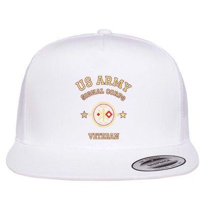 U.S Army Military Veteran Signal Officer Army Engineer Gift Flat Bill Trucker Hat