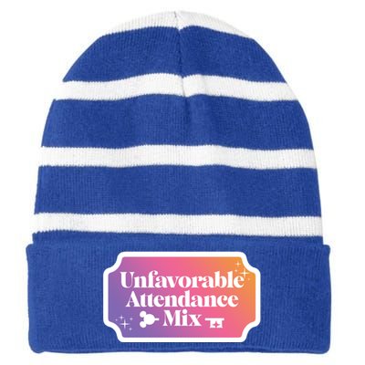 Unfavorable Attendance Mix Striped Beanie with Solid Band