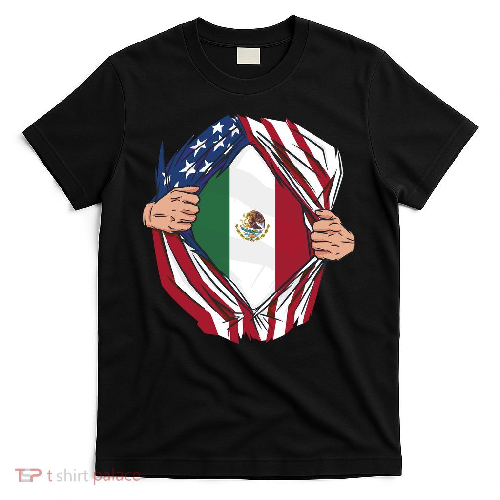 USA And Mexico Flag T-Shirt