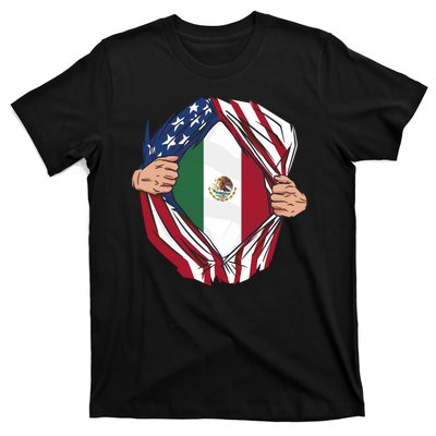 USA And Mexico Flag T-Shirt