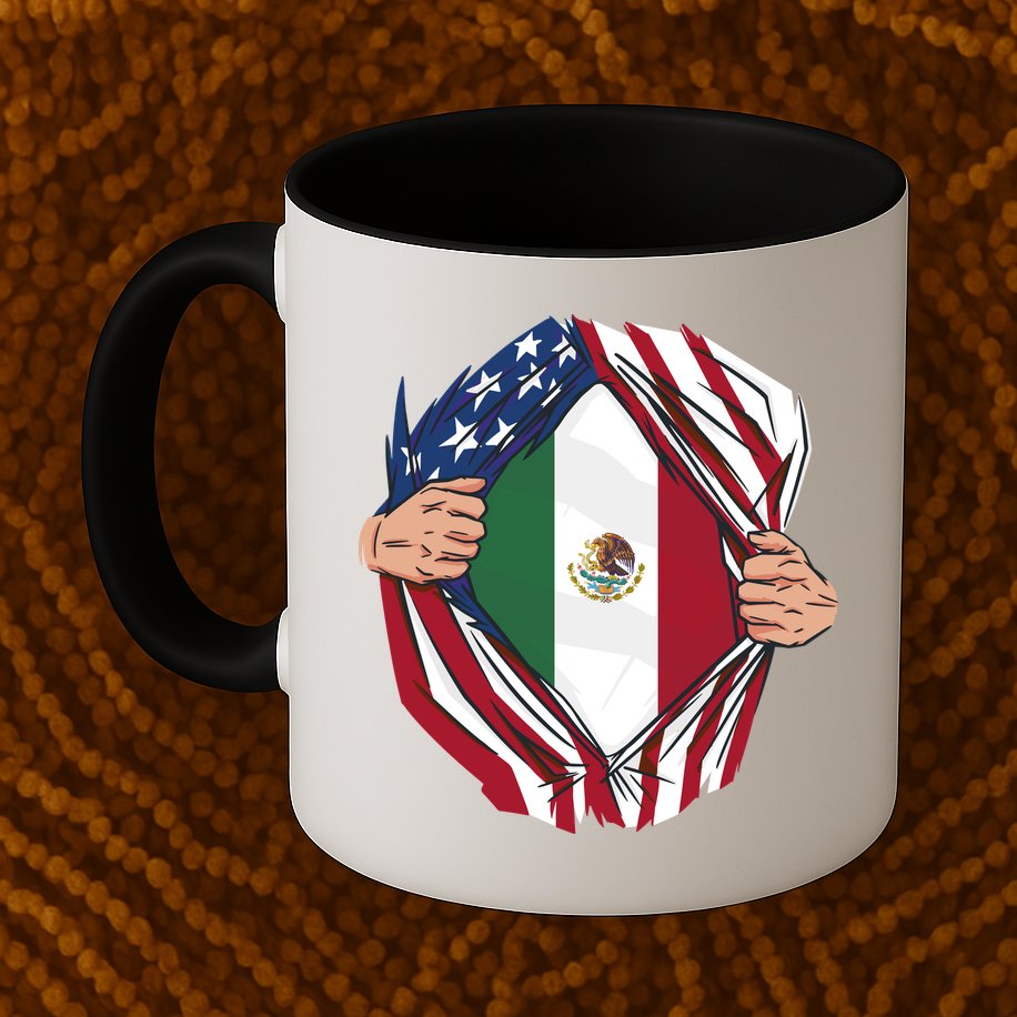 USA And Mexico Flag Mug