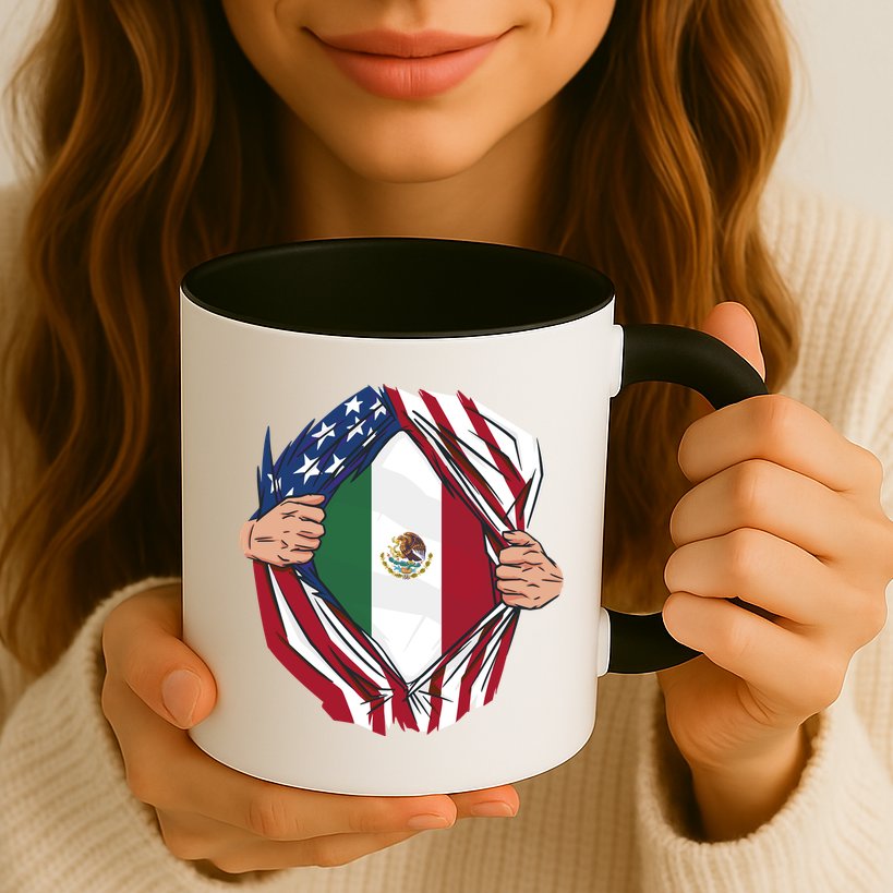 USA And Mexico Flag Mug