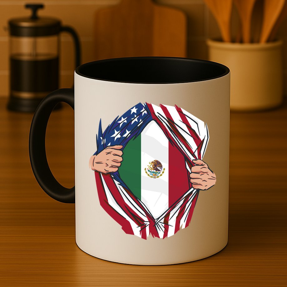 USA And Mexico Flag Mug