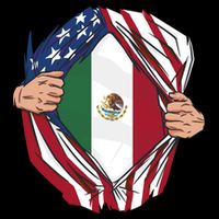 USA And Mexico Flag Flat Bill Trucker Hat
