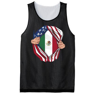 USA And Mexico Flag Mesh Reversible Basketball Jersey Tank