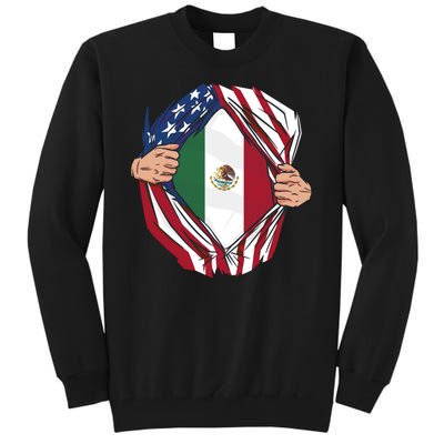 USA And Mexico Flag Tall Sweatshirt