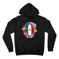 USA And Mexico Flag Tall Hoodie