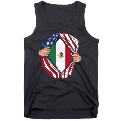 USA And Mexico Flag Tank Top