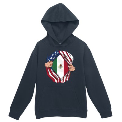 USA And Mexico Flag Urban Pullover Hoodie