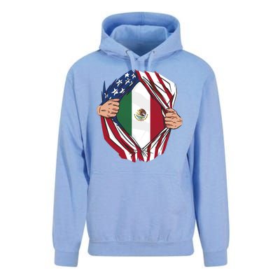 USA And Mexico Flag Unisex Surf Hoodie