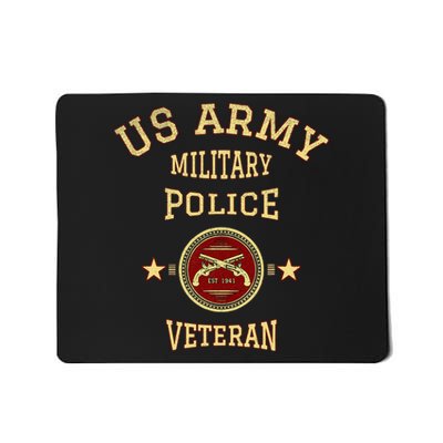 U.S A.R.M.Y Military Police Veteran Police Officer Retirement Mousepad