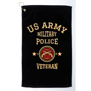 U.S A.R.M.Y Military Police Veteran Police Officer Retirement Platinum Collection Golf Towel