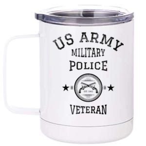 U.S A.R.M.Y Military Police Veteran Retired Police Officer 12 oz Stainless Steel Tumbler Cup