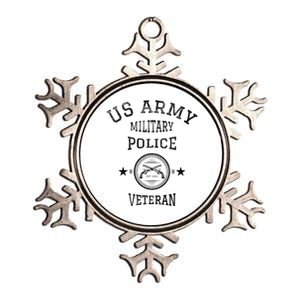 U.S A.R.M.Y Military Police Veteran Retired Police Officer Metallic Star Ornament