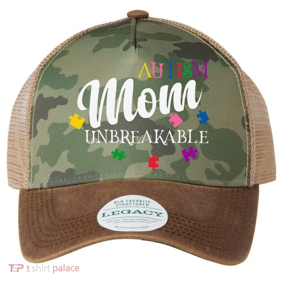 Unbreakable Autism Mom Legacy Tie Dye Trucker Hat