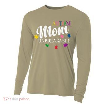 Unbreakable Autism Mom Cooling Performance Long Sleeve Crew