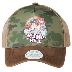 Unicorn Alpha Male Funny Sarcastic Ironic Gift Legacy Tie Dye Trucker Hat