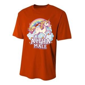 Unicorn Alpha Male Funny Sarcastic Ironic Gift Performance Sprint T-Shirt