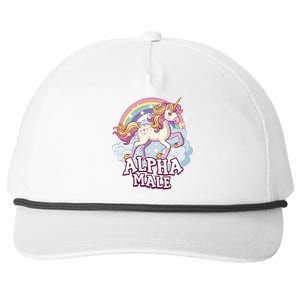 Unicorn Alpha Male Funny Sarcastic Ironic Gift Snapback Five-Panel Rope Hat