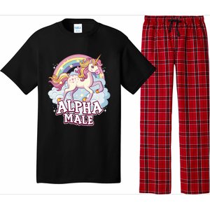 Unicorn Alpha Male Funny Sarcastic Ironic Gift Pajama Set