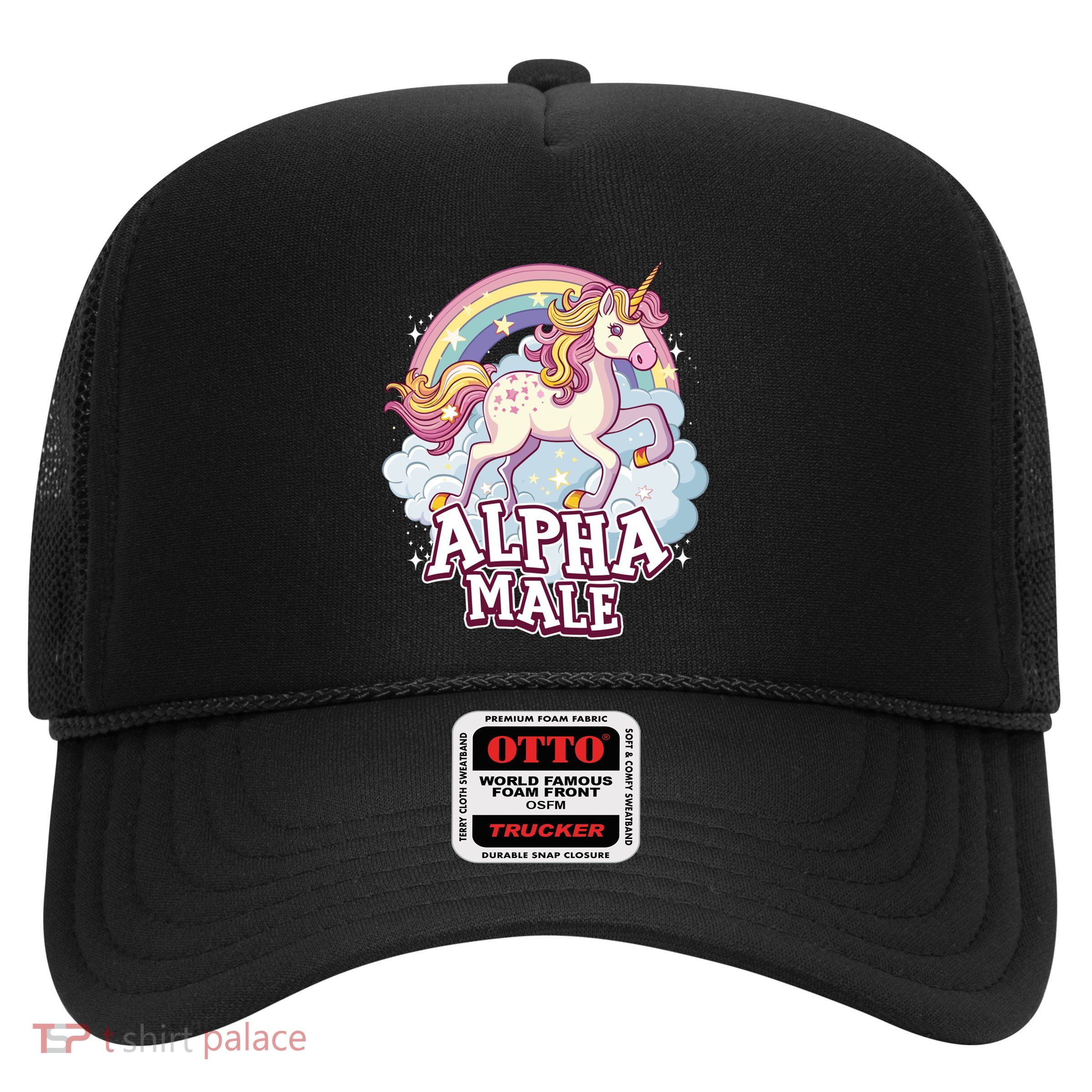 Unicorn Alpha Male Funny Sarcastic Ironic Gift Trucker Hat