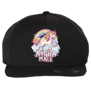 Unicorn Alpha Male Funny Sarcastic Ironic Gift Wool Snapback Cap