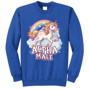 Unicorn Alpha Male Funny Sarcastic Ironic Gift Sweatshirt