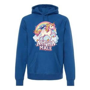 Unicorn Alpha Male Funny Sarcastic Ironic Gift Premium Hoodie