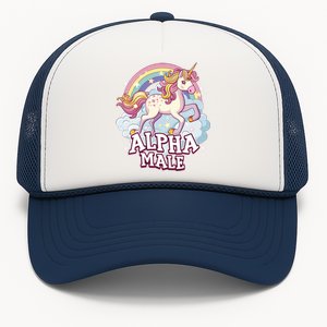 Unicorn Alpha Male Funny Sarcastic Ironic Gift Trucker Hat