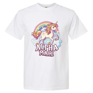 Unicorn Alpha Male Funny Sarcastic Ironic Gift Garment-Dyed Heavyweight T-Shirt