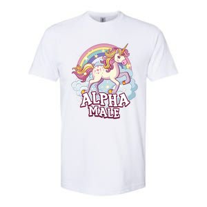 Unicorn Alpha Male Funny Sarcastic Ironic Gift Softstyle CVC T-Shirt