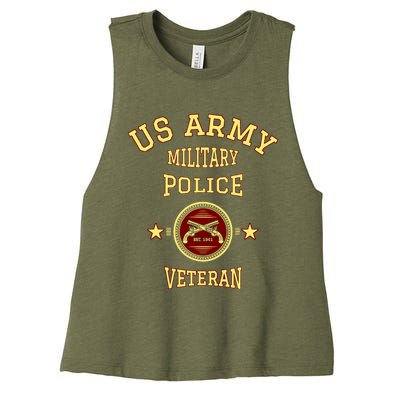 US Army Military Police Veteran Police Women's Racerback Cropped Tank