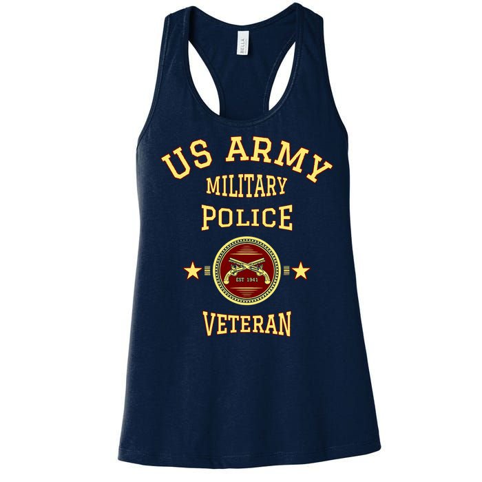 US Army Military Police Veteran Police Women's Racerback Tank