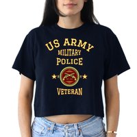 US Army Military Police Veteran Police Women's Crop Top Tee