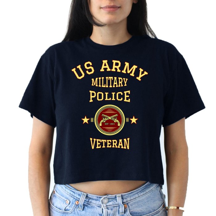 US Army Military Police Veteran Police Women's Crop Top Tee