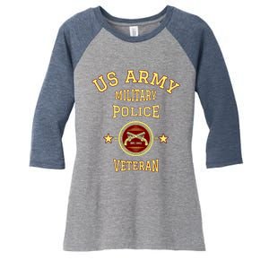 US Army Military Police Veteran Police Women's Tri-Blend 3/4-Sleeve Raglan Shirt