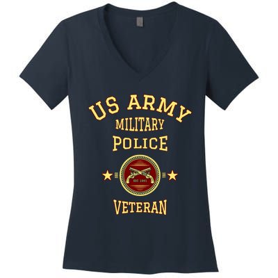 US Army Military Police Veteran Police Women's V-Neck T-Shirt