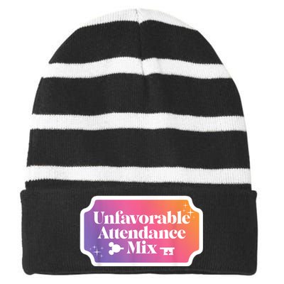 Unfavorable Attendance Mix Striped Beanie with Solid Band