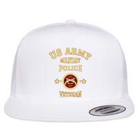 US Army Military Police Veteran Police Officer Retirement Flat Bill Trucker Hat