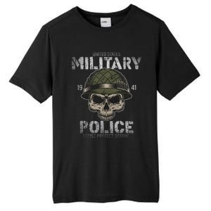 Us American Military Police Corps Skeleton Memorial July 4th Great Gift Tall Fusion ChromaSoft Performance T-Shirt