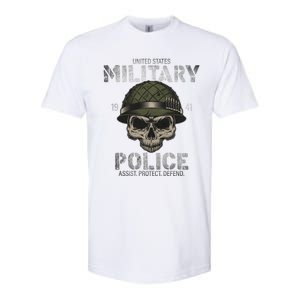 Us American Military Police Corps Skeleton Memorial July 4th Great Gift Softstyle CVC T-Shirt