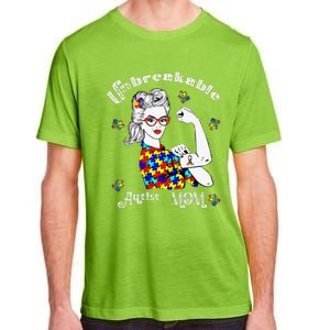 Unbreakable Autist Mom Autistic Autism Awareness Day Adult ChromaSoft Performance T-Shirt