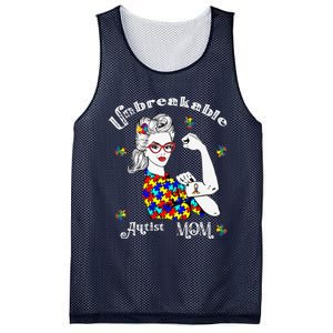 Unbreakable Autist Mom Autistic Autism Awareness Day Mesh Reversible Basketball Jersey Tank