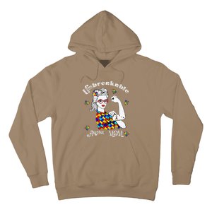 Unbreakable Autist Mom Autistic Autism Awareness Day Hoodie