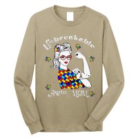 Unbreakable Autist Mom Autistic Autism Awareness Day Long Sleeve Shirt